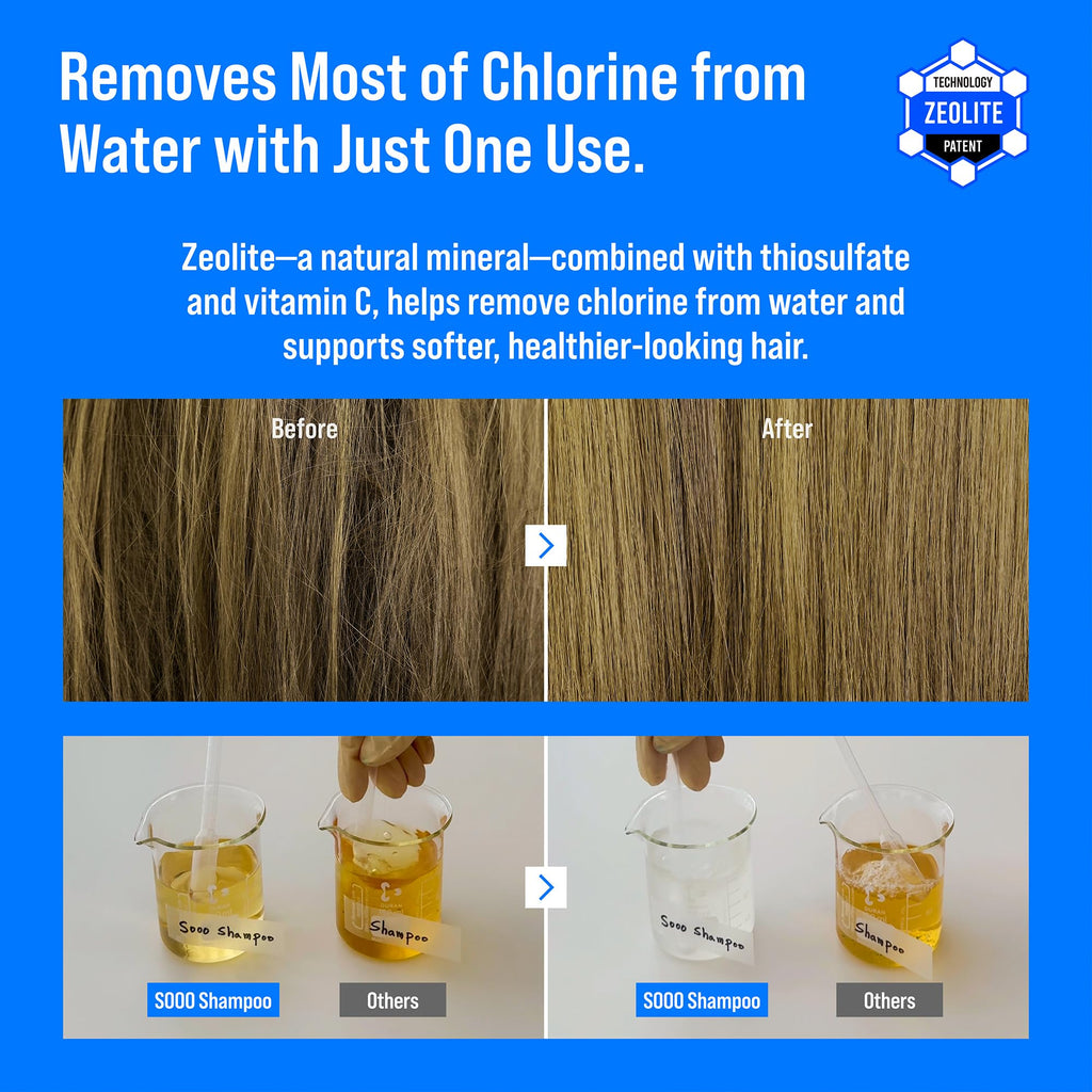 SOOO Swim Shampoo, Chlorine Removal After Swim Shampoo for Swimmers, Removes Salt & Residue, Refreshing dry itchy Scalp & Pool Odor, Citrus Scent, Silicone & Paraben-Free 7.43 fl. oz.