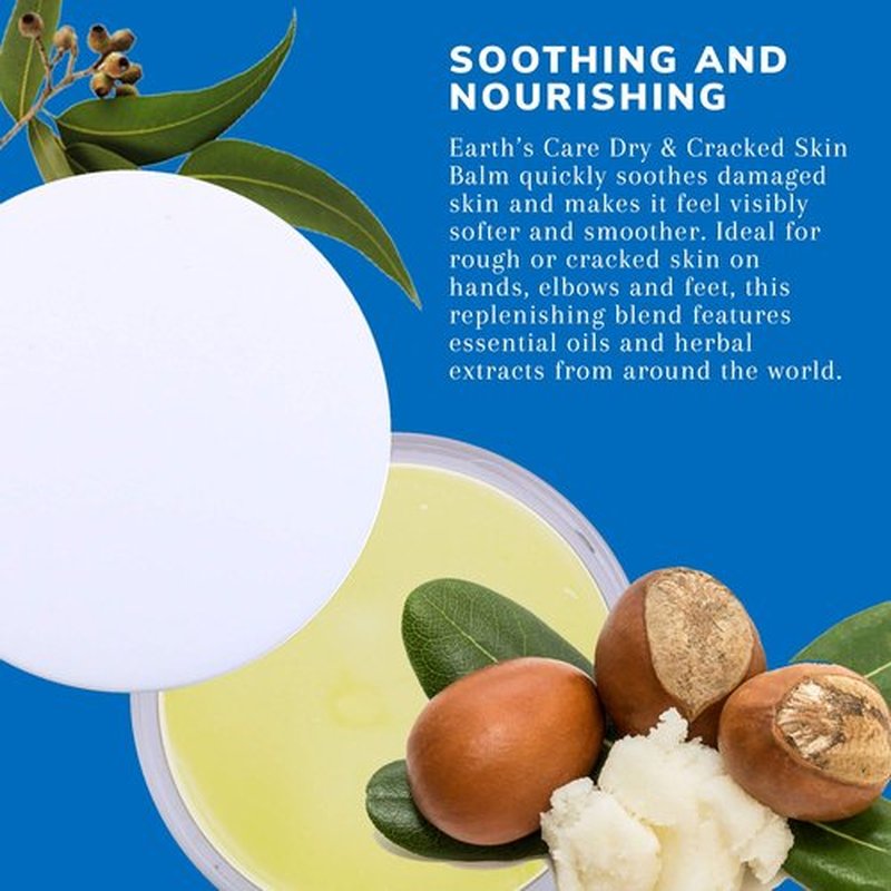 Earth's Care Dry and Cracked Skin Balm, Allergy-Tested, No Parabens, Colors or Fragrances, 0.21 OZ Trial Size