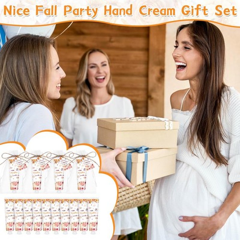 50 Sets Hand Cream Baby Shower Hand Lotion Gifts Travel Size Hand Lotion Bulk with Organza Bags Thank You Cards Wooden Sign Appreciation Gifts For Wedding Baby Shower Party Favors For Guests(30ml)