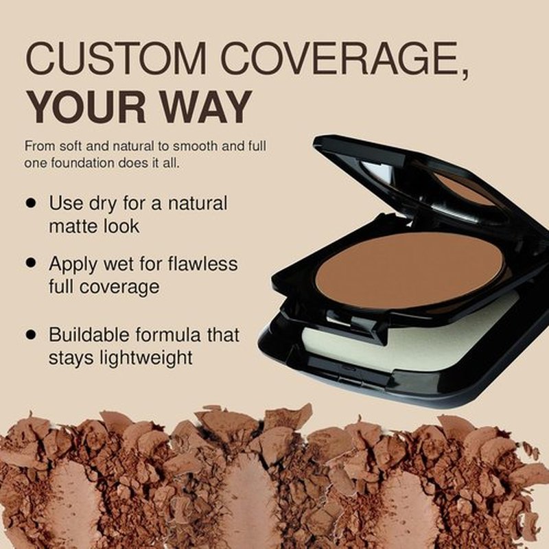 Palladio Dual Wet and Dry Foundation - Squalane Infused for Maximum Coverage | Laurel Nude, All-Day Wear