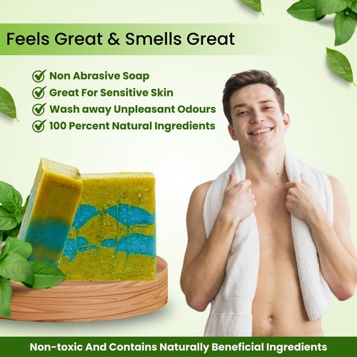 The Black Stuff All Natural Bar Soap for Men Handmade Cold Process Soaps with Organic Ingredients and Essential Oils - Mens Soap for Daily Use, Dogs Bay Beach Body Soap