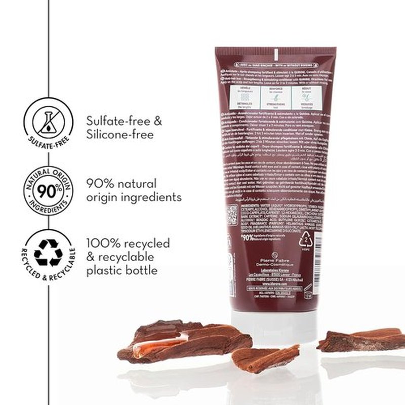 Klorane Strengthening Conditioner with Quinine - Natural Hair Thinning Solution - Vegan & Dermatologist-Tested - 6.7 fl. oz.