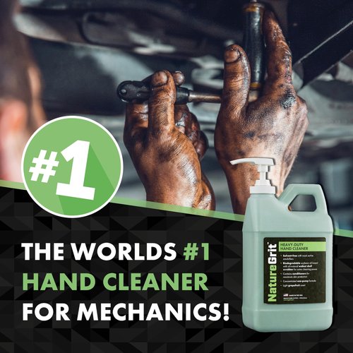 NatureGrit – Heavy Duty Industrial Hand Cleaner Pump-top – Walnut Shell Conditioners for Skin Protection for Auto Mechanics, Manufacturing, and Anyone with Working Hands (1)