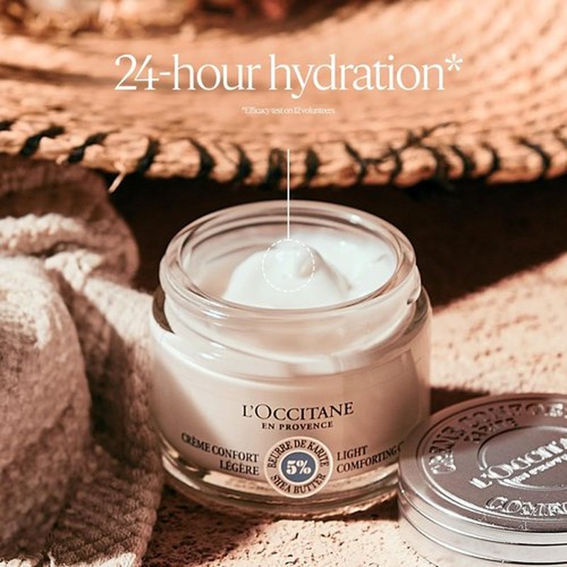 L'OCCITANE 5% Organic Shea Butter Face Cream - Lightweight, Hydrating & Soothing for Sensitive Skin