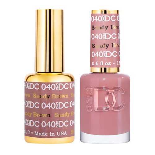 DND Gel Polish Set - Brown Collection | Chip-Free UV/LED Gel & Air Dry Nail Lacquer Duo, 0.5 Fl Oz Each