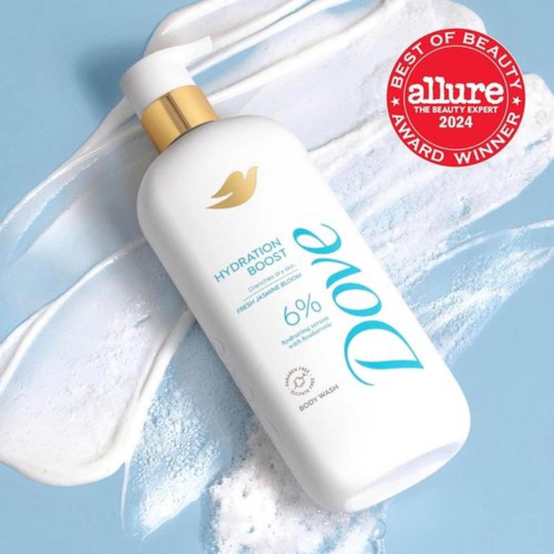 Dove Hydration Boost Body Wash - Deeply Moisturizing with Hyaluronic Acid | 18.5 Fl Oz