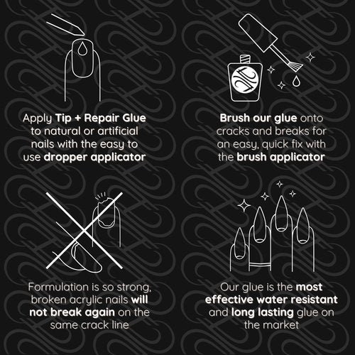 Tammy Taylor Tip and Nail Repair Dry Clear Gel Nail Glue for Press on Nails, Acrylic Nail Tips & Natural Breaks, Cure Under UV/LED, Solid Nail Adhesive Gel Glue for Nails and Extensions