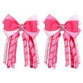 Valentine Hair Bow Clips 3 Inch Curly Ribbon Hair Clips Girls Handmade Cheer Hair Accessories for Valentine's Day Party Decor, Pink&Rose Red&Light Pink