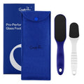 Glass Foot File 2 Packs, Nano Glass Foot Files Callus Remover, Glass Foot File Heel Scraper for Cracked Heels, Washable Foot Rasp for Wet and Dry Feet - Foot Scraper for Shower Use