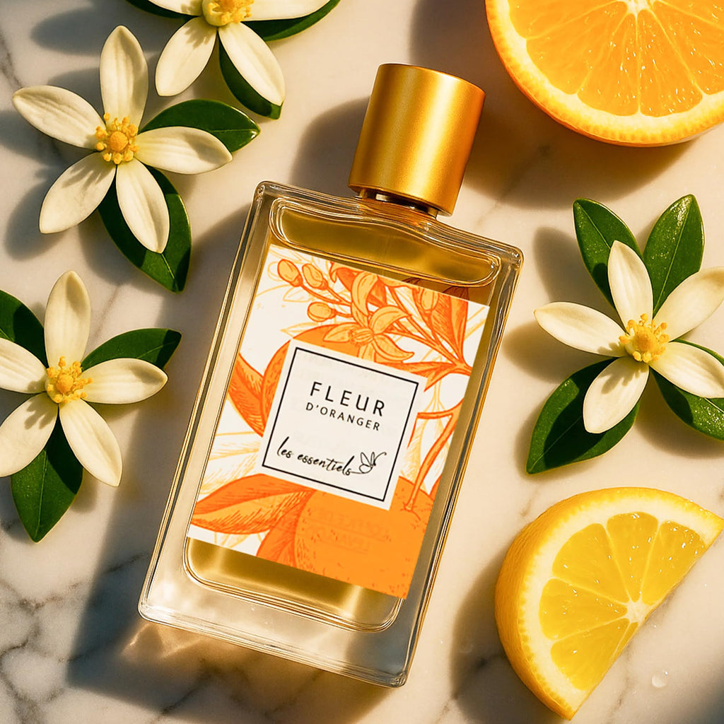 Les Essentiels Fleur d'Oranger Perfume and Soap Gift Set - Citrus Floral Scent - Perfume for Women and Men - EDP Spray and Natural Soap - 2 pc