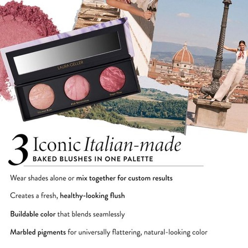 Laura Geller New York Blush Palette - Better Than Ever 3-Piece Marbleized Blush Trio