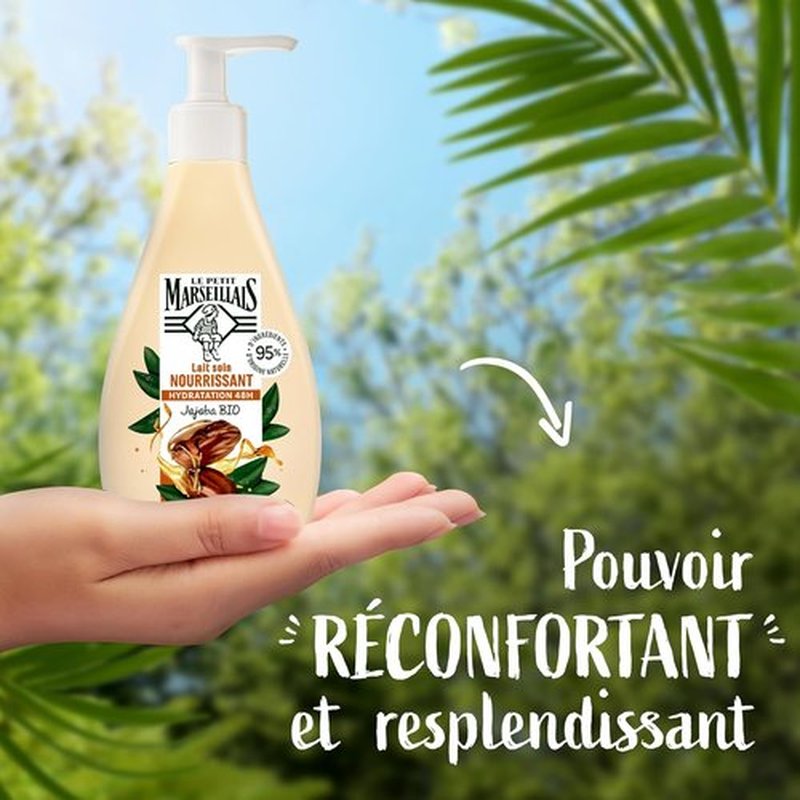 Le Petit Marseillais Jojoba Oil Body Lotion - 48H Moisturizing & Soothing | 2 x 250ml