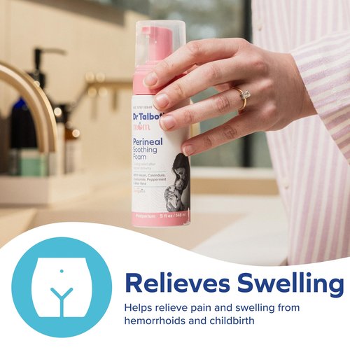 Dr. Talbot's Mom Perineal Soothing Foam - Cooling Postpartum Relief with Witch Hazel and Citroganix - Postpartum Essentials - 5 fl oz