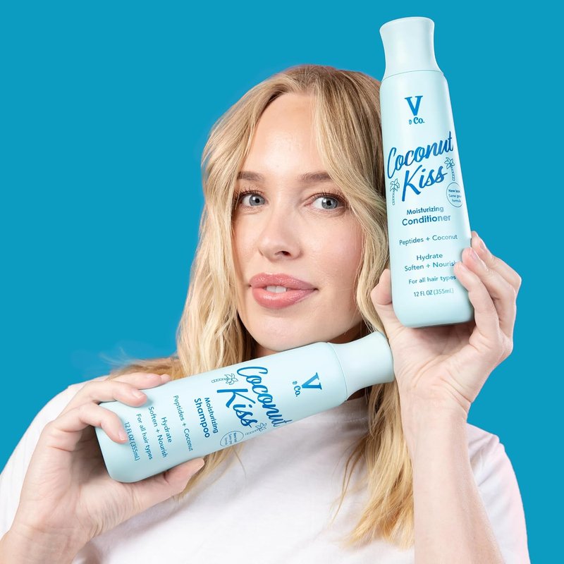 V&Co. Moisturizing Shampoo - Sulfate-Free, Color Safe Formula with Peptide Technology | 12 Oz.