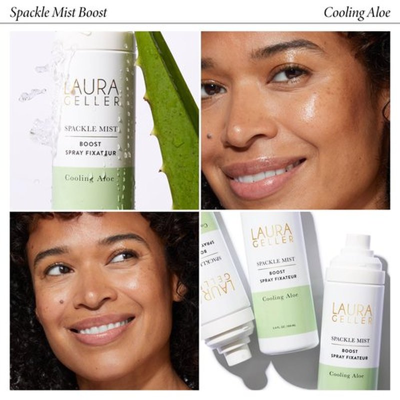 LAURA GELLER NEW YORK Spackle Mist Boost with Cooling Aloe - Long-Lasting Dewy Skin Makeup Setting Spray