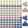 Dizila 100 Pieces 2.5cm/0.1" Candy Color Small Non-slip Rectangle Plastic Hair Claws Clips Mini Hair Clamps Barrettes Hair Accessories for Women Girls Teens Kids