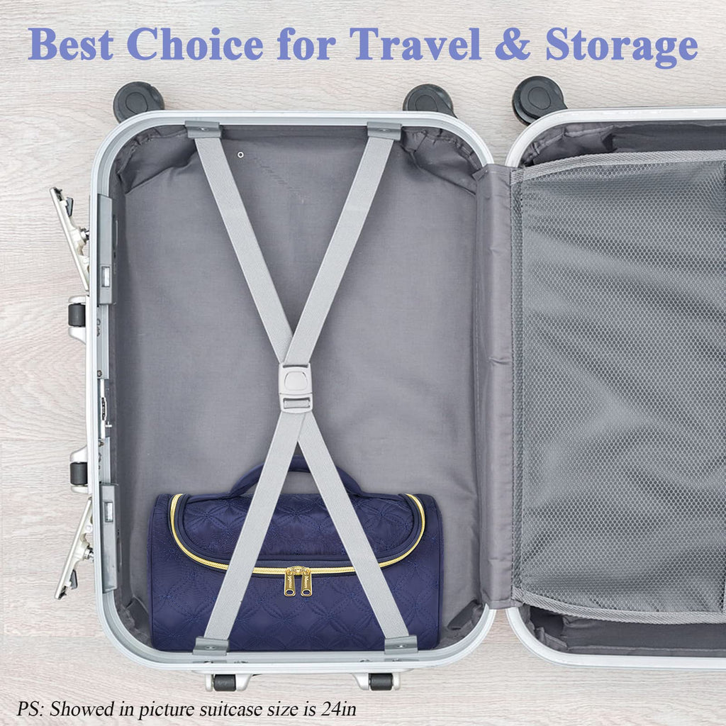 Mancro Padded Travel Case Compatible with Dyson Airwrap, Blue