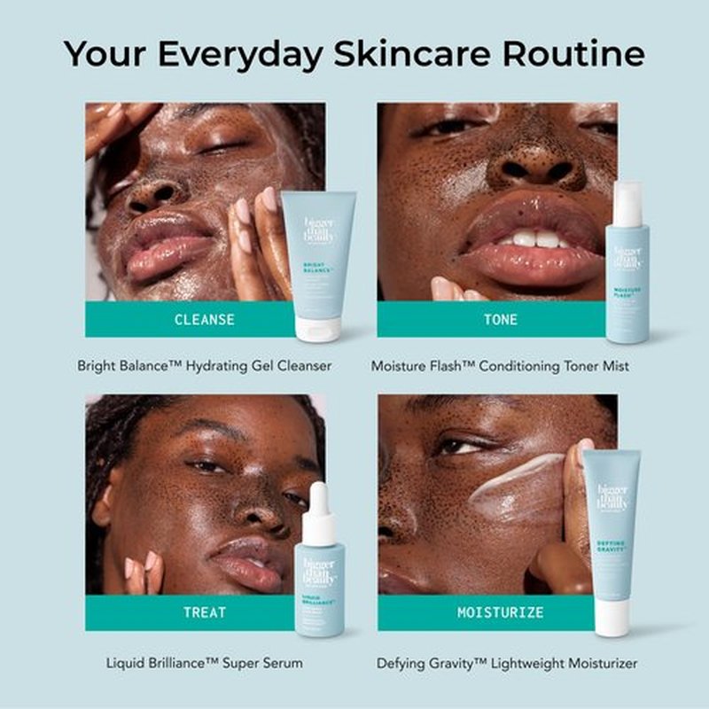 Bigger Than Beauty Skincare Hydrating Gel Cleanser, Face Wash with Hyaluronic Acid & Vitamin C for All Skin Types, Daily Skin Care, Makeup Remover for Women, Facial Cleanser, Vegan & Cruelty Free