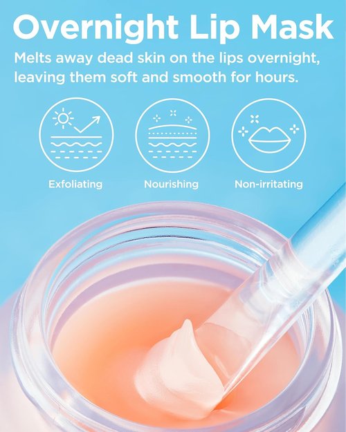TOCOBO Vita Glazed Lip Mask - Vegan Overnight Treatment for Dry, Chapped Lips | Gentle Exfoliation with PHA | 0.68 oz