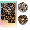 JIRIS 2Pcs Big Leopard Hair Scrunchies for Women, Fashion No Crease Hair Ties for Thin Thick Hair,Soft Hair Bands No Damage for Girls, Ideal Gifts for Women (Set 13)