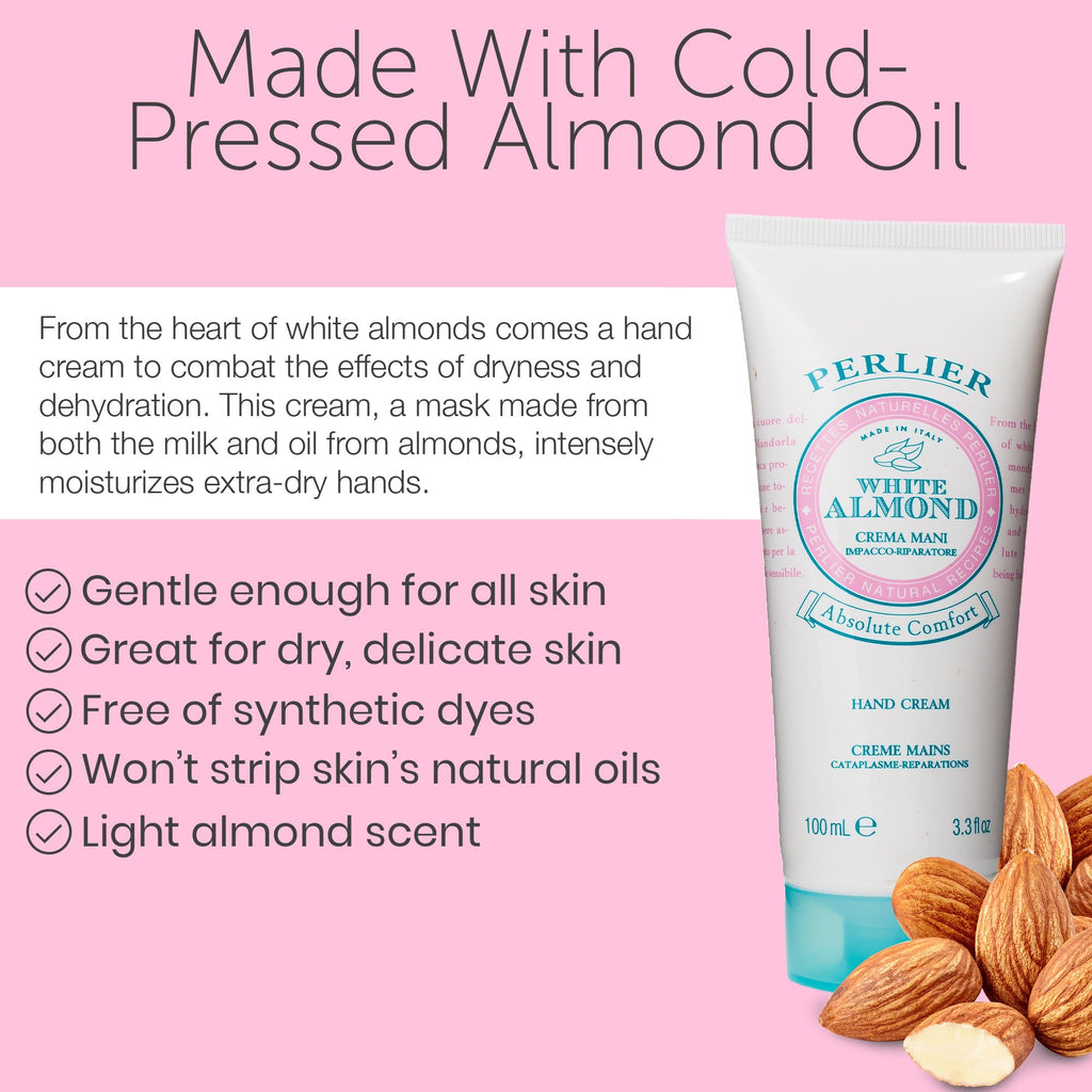 Perlier Absolute Comfort White Almond Hand Cream, 3.3 oz