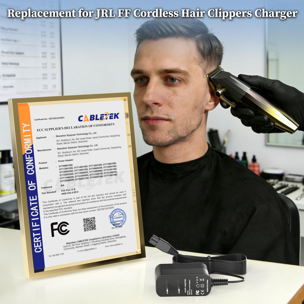 5V Charger for JRL Trimmer Clippers Power Supply Replacement for JRL FF 2020C FF 2020T FF2020C FF2020T Cordless Hair Trimmer Clipper Power Cord
