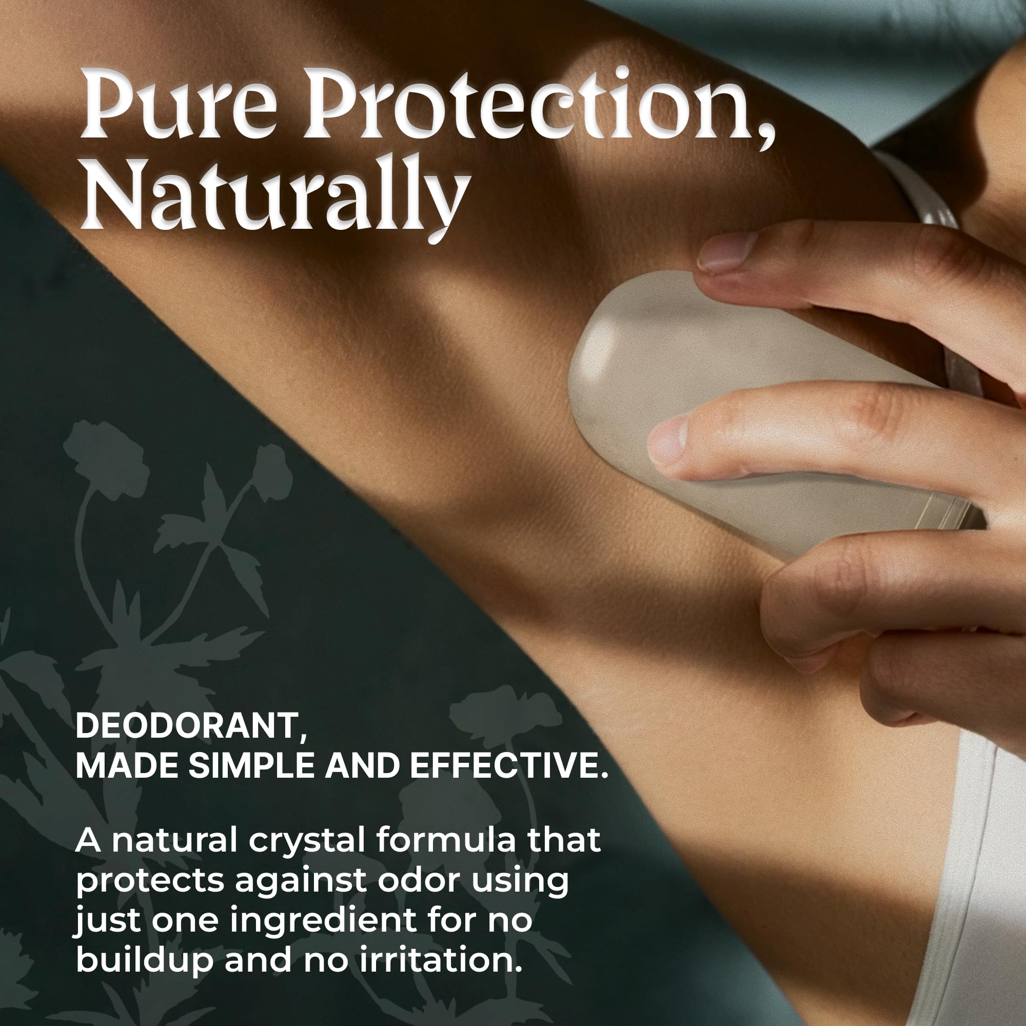 SVARA Natural Alum Crystal Deodorant Stick for Women & Men – Potassium Alum Stone for Odor Control, Smooth Non-Sticky Mineral Rock Design for Daily Freshness & Easy Application – Mangosteen (2.82Oz)
