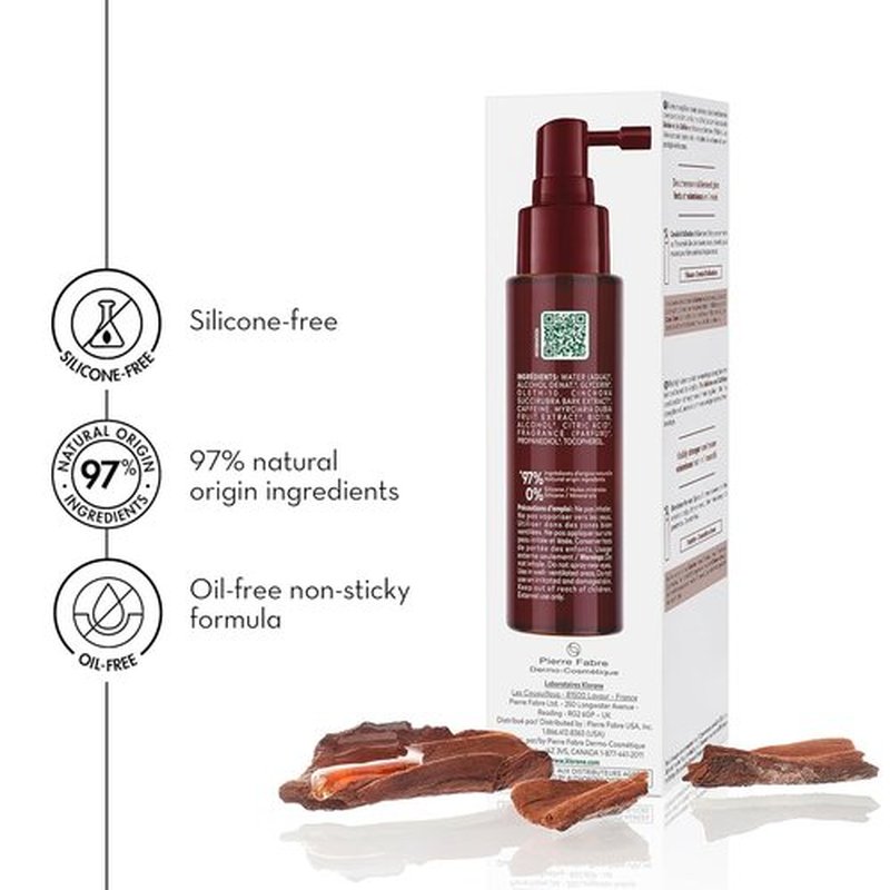 Klorane Intense Strengthening Serum with Quinine | Natural Hair Thinning Solution for Thicker, Healthier Hair | 3.3 fl. oz.