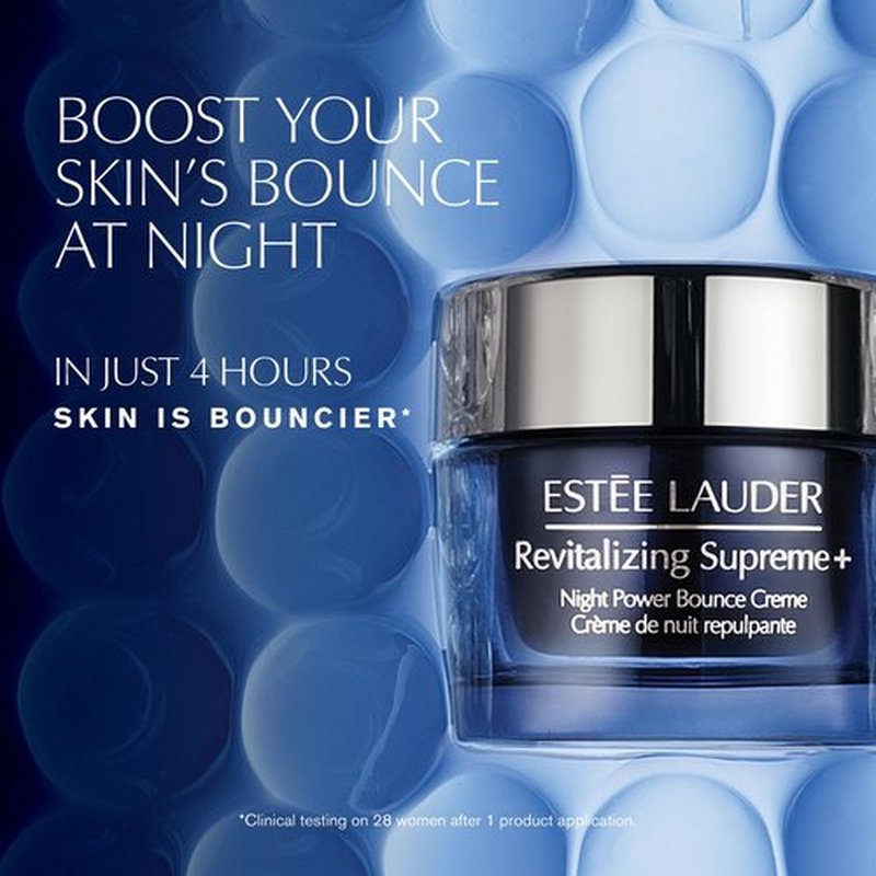 Estée Lauder Revitalizing Supreme+ Night Power Bounce Cream | Travel Size Face Moisturizer with Peptides | Firms, Lifts & Plumps Skin, 1.0 Ounce
