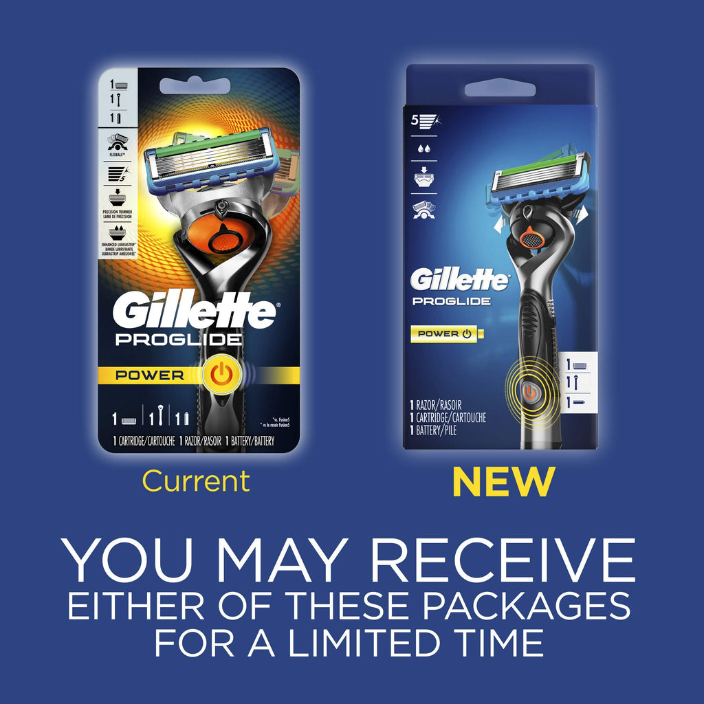 Gillette Fusion5 ProGlide Power Men's Razor, Handle & 1 Blade Refill