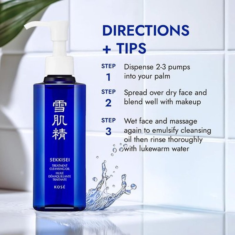 SEKKISEI Cleansing Oil - Gentle Facial Cleanser & Makeup Remover | 5.4 Ounce Size