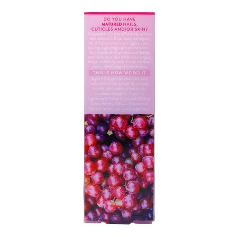 Nailtopia Grape Oil Cuticle Hydrator - Brightening & Tightening Formula - 0.41 oz Bio-Sourced Care