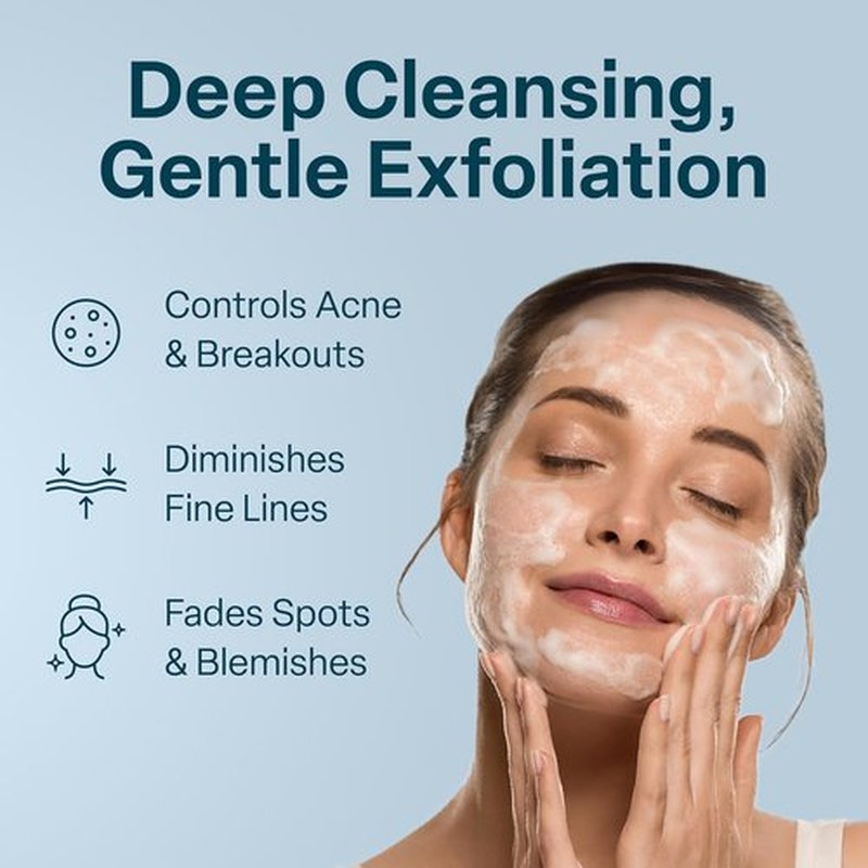QRxLabs 5% Glycolic Acid Gel Cleanser - Exfoliating AHA for Smoother Skin & Oil Control | 6 Fl Oz
