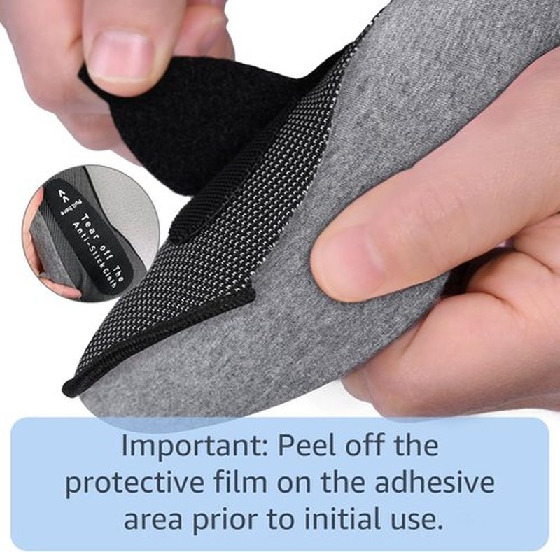 Skiennix Memory Foam Neck Travel Pillow - Ergonomic Comfort for Airplanes & Car Rides | Compact Grey Design