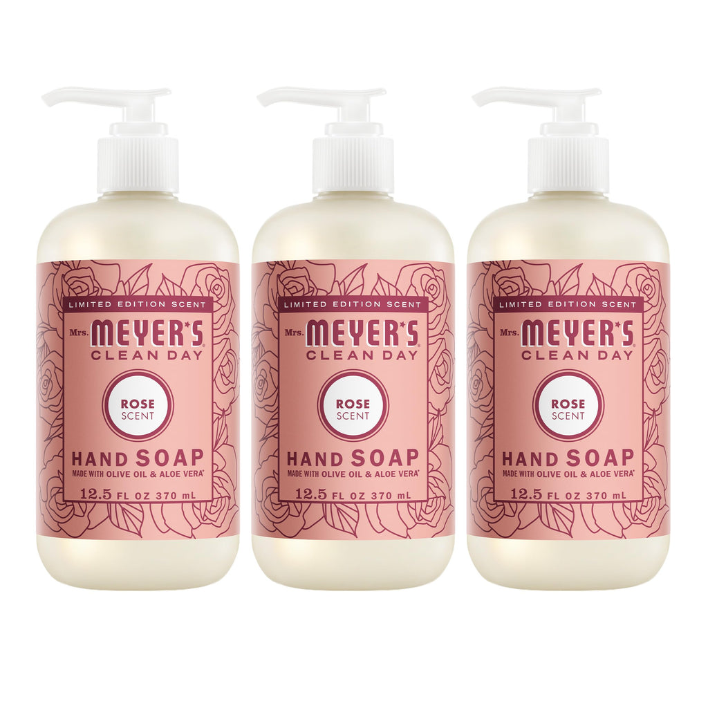 MRS. MEYER'S CLEAN DAY Liquid Hand Soap Rose (12.5 Fl Oz (Pack of 3))
