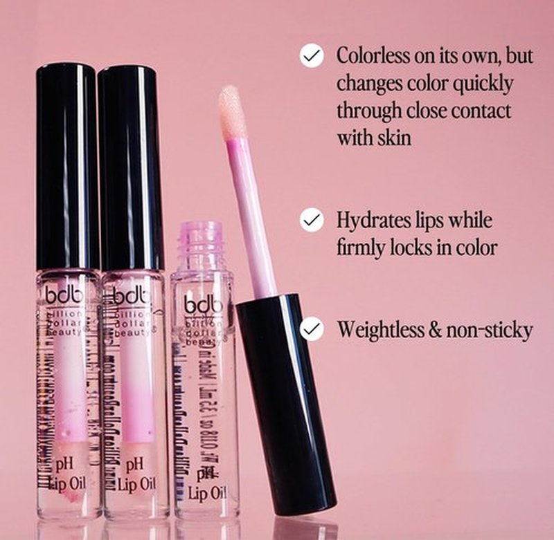 bdb Color Changing pH Lip Oil - Moisturizing, Plumping, and Glossy