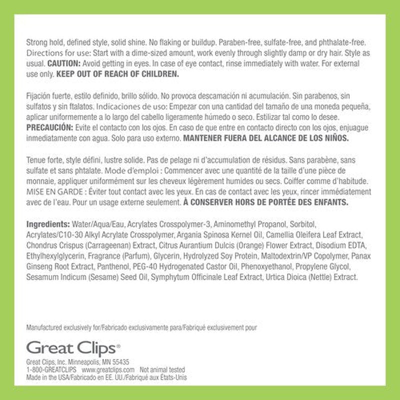 GREAT CLIPS LATITUDE Firm Style Gel | Hair Gel for Men | High Hold + High Shine | 5.1oz | Packaging May Vary