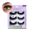 I-Envy 3-in-1 MinkImpact Multipack, 100% 3D Mink-Like Vegan Lashes, Soft, Natural, Fluffy & Lush, Clear Undetectable Band, Lightweight & Comfortable (06)