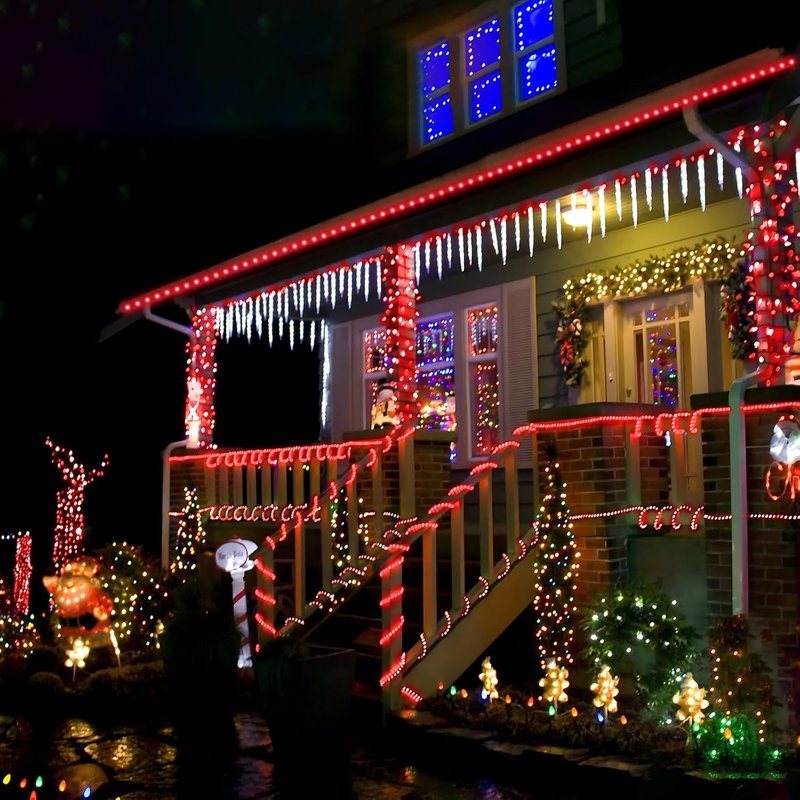 200ft LED Rope Lights by [Brand Name] - Waterproof Outdoor Lighting with 8 Modes | Flexible Tube Lights for Garden, Patio, and Party (Red)