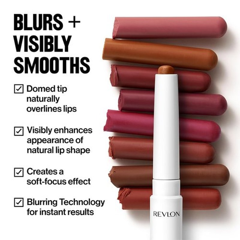Revlon PhotoReady Blur Liner - Soft Matte Lip Makeup for Fuller-Looking Lips | 004 Lazy, 0.05 oz