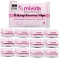 mivida100 Count Hypoallergenic Makeup Remover Wipes Individually Wrapped with Vitamin E | Dermatologist Tested Alcohol-Free, Fragrance-Free face wipes Individully Wrapped