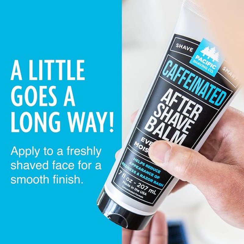 Pacific Shaving Company Caffeinated Aftershave - Soothes Skin, Reduces Redness | Natural Ingredients, 3.4 oz