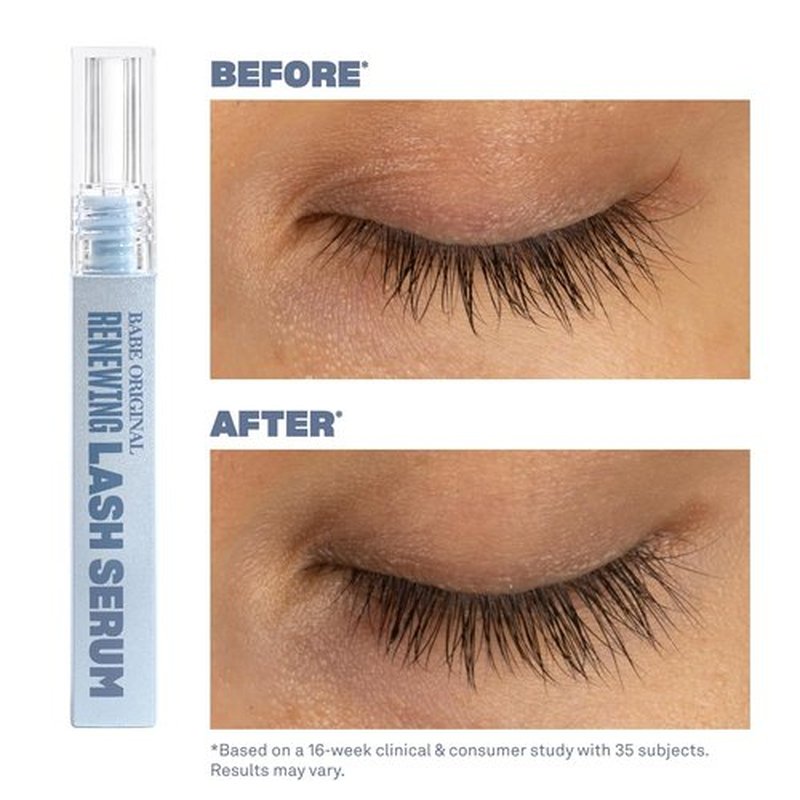 BABE ORIGINAL Renewing Lash Serum - Gentle, Vegan Formula for Fuller, Longer-Looking Lashes | Peptide-Infused