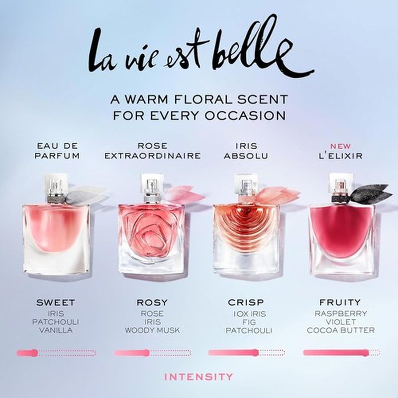 Lancôme La Vie Est Belle L'Elixir Eau de Parfum - Long-Lasting Floral Fragrance with Raspberry & Cocoa Butter