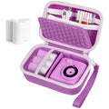 casmilee Universal Kids Instant Print Digital Camera Case for ESOXOFFORE/for goopow/for Dylanto/for Seckton/for YEEHAO/for HOOMOON, Cameras Holder with 3 Rolls of Printing Paper- Purple (Box Only)