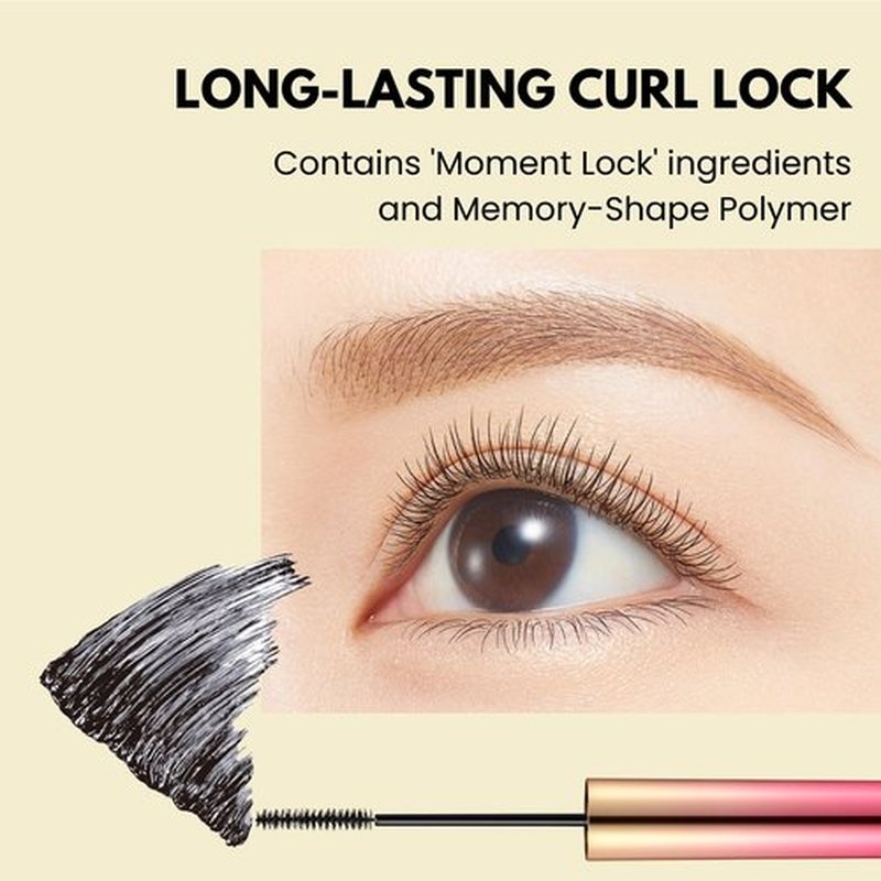 Heroine Make by KissMe Mini Mascara Black, Waterproof Mascara Volume and Length with Ultra-Fine Brush for Precise Application, Hypoallergenic & Long-Lasting, Smudge-Proof Lashes, Made in Japan 1 EA