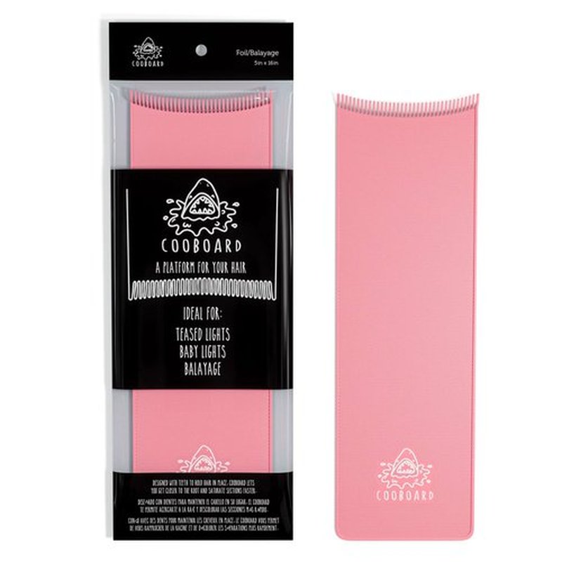 Authentic Cooboard Balayage Board with Teeth | Original Highlighting Paddle from The Maker of Cooboard Hair Highlighting Kit | Easy to Clean, Sturdy, Lightweight (Cooboard Pink XXL)