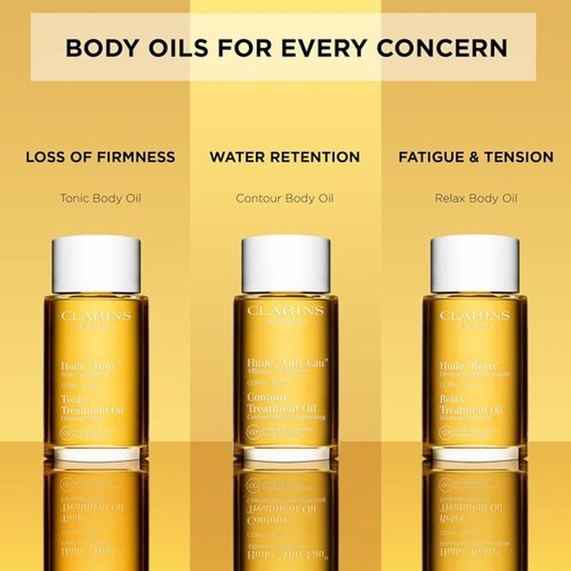 Clarins Tonic Body Treatment Oil - Improve Skin Elasticity & Firmness | 100% Natural Plant Extracts | 3.4 Fl Oz