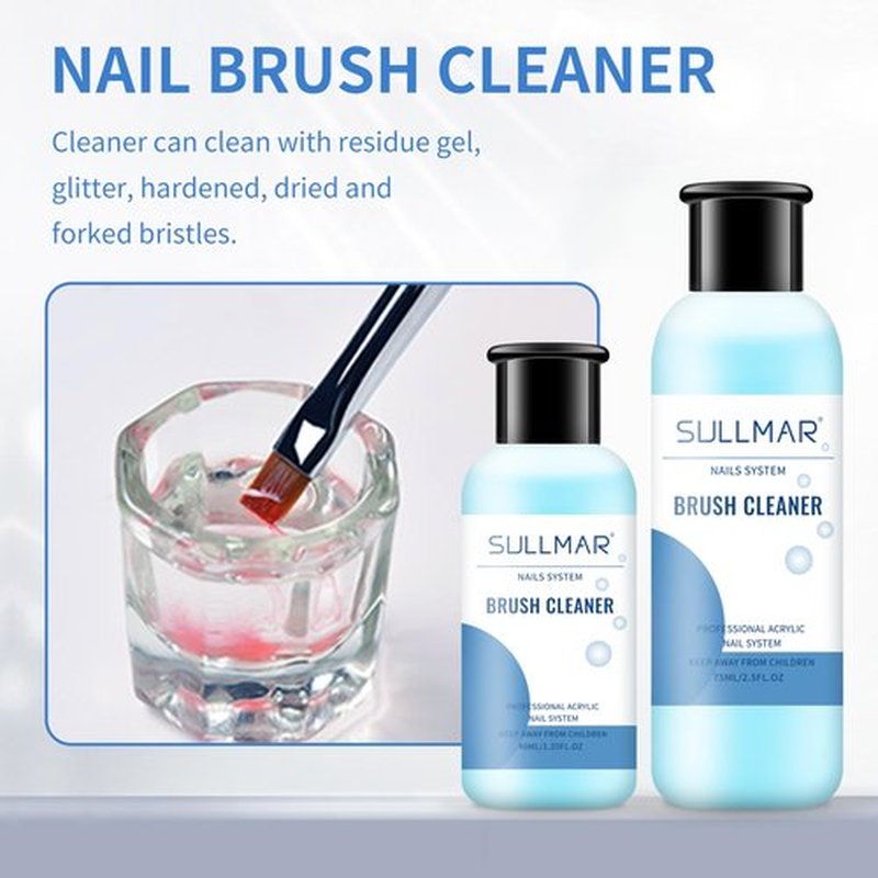 nail brush cleaner for acrylic nails 3.8oz Nail Brush Cleaner for Acrylic Nail Brush Cleaner Acrylic Painting Quickly Cleaning Nail Art Liner Salon At Home