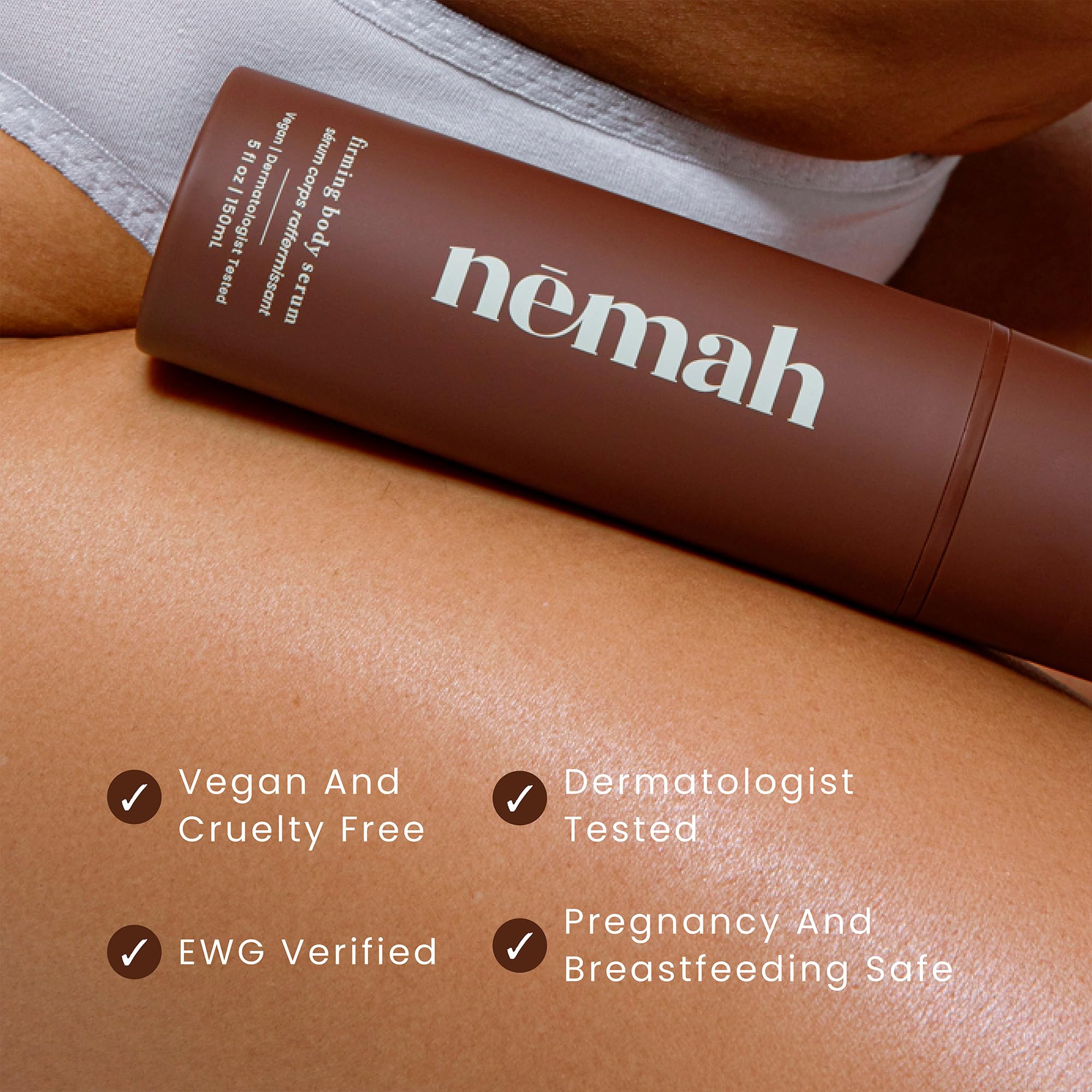 Nemah Firming Body Lotion, Skin Firming And Tightening Lotion, Body Cream Without Grease, Lightweight Fast Absorbing, Oat Extract Ashwagandha Coconut Extract, For All Skin Types, Vegan 5 Oz